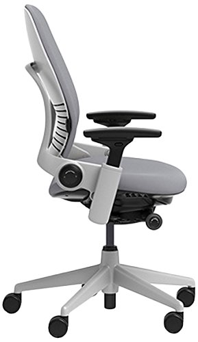 Image of Steelcase Leap Chair with Platinum Base & Hard Floor Caster, Grey
