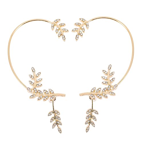 BESPORTBLE 1Par Pendientes De Clip De Oreja De Diamantes De Imitación Elegantes De Accesorios De Joyería Para Mujer