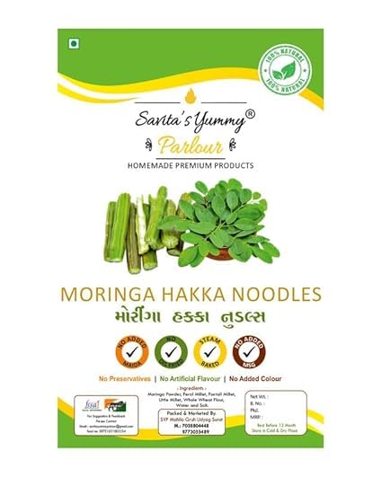Savita's Yummy Platinum Moringa Hakka Noodles | Healthy Gluten-Free Millet Noodles | No Preservatives, No Artificial Flavour & Colour | 180g 1