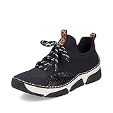 Rieker Damen Bequemschuhe 45913, Frauen Schnürhalbschuhe,Ladies,Schnuerschuhe,Schnuerer,straßenschuhe,schwarz Kombi (00),40 EU / 6.5 UK