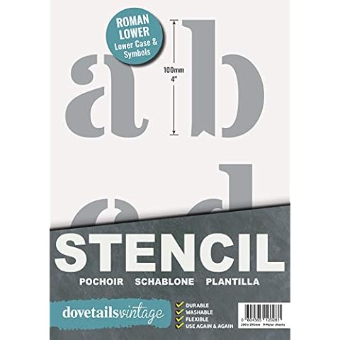 Dovetails Vintage Letter Stencil 4 inch Tall Roman Style Capital Letters and Symbols Cover