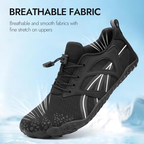 Image of ATHMILE Barefoot Water Shoes Women Men Wide Non Slip Aqua Beach River Pool | Quick Dry Swim Kayak Lake Hiking Surfing Boating Fishing Diving Rock Climbing Cruise Ship Essentials