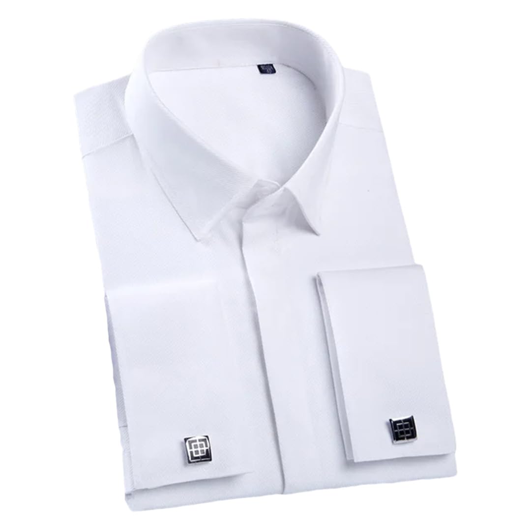 Camicia Uomo Con Pieghe Elasticizzate – Vestibilità Slim, Maniche Lunghe, Tessuto Morbido E Antipiega, Perfetta Per Matrimoni E Serate Eleganti
