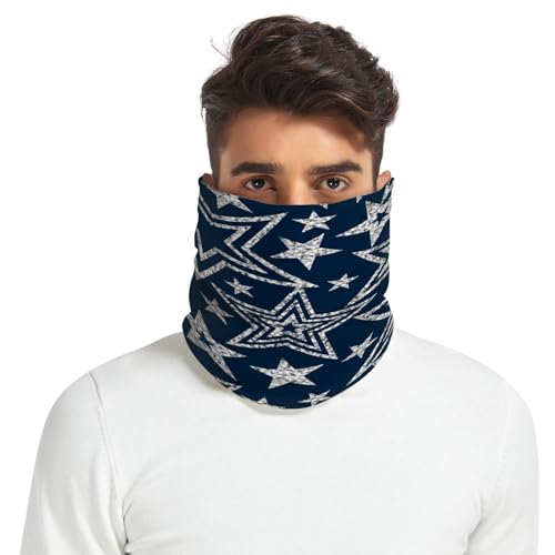 Blue Line Graffiti Pattern Warm Neck Warmer, Winter Warm Scarf, Neck Warmer, Windproof and Warmer2