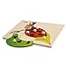 Dida - Puzzle Coccinella. Puzzle in Legno per Bambini, Tessere ad Incastro con Comodi pomelli di Legno.