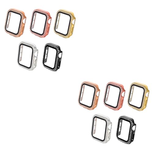 Housoutil 10 Pcs Screen Protector Exquisite Watch Shell Elephant Candles Glitter Watch Smart Sailor Hat Men Shiny Watch Case Hard Decorate Anti-scratch Tempered Film