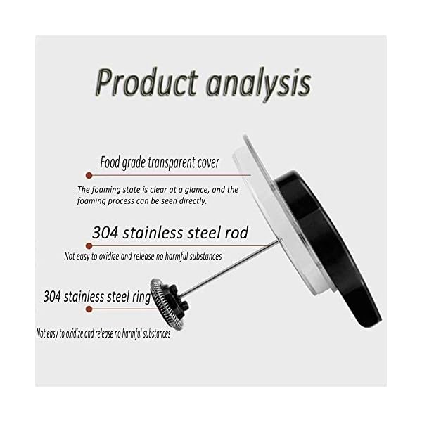 SMSOM Leche FROTHOTHER ELÃCTRIC LÃQUIDO CALENTADOR CON FUNCIONALIDAD DE LECHE CALIENTE, Vaporizador de leche elÃ©ctrica de acero inoxidable para Latte, Cappuccino, Chai Latte, Frotes de leche automÃ¡tic - Imagen 6