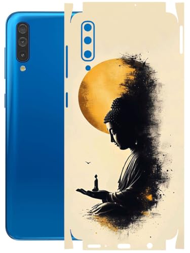 Image of AtOdds - Full Body Back Screen Guard Protector Film - Lamination Wrap Skin Sticker Compatible with Samsung Galaxy A50 | Scratchproof Matte Finish (Divine)