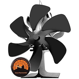 Wood Stove Fan Log Burner Fan Wood Burner Fireplace Fan Big 6 Blades Fan Heat Powered Eco Fireplace Fans Silent for Home…