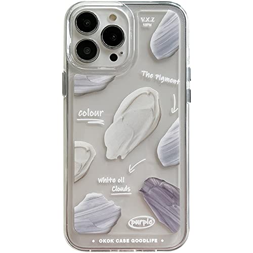 Coque antichoc transparente pour iPhone 11 Pro Max style palette artistique