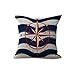 Housses de coussin Coussinets /45cmx45 cm nautique Série simple Style méditerranéen Bleu et blanc rayé Coton coussin en lin pour canapé My-s1028–01