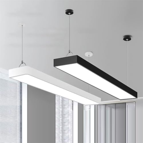 Creative Black LED Kitchen Island Light 59.1in, Modern Semi Flush Mount Ceiling Fixture, Stylish Metal Chandelier for Dining Room & Office Lighting