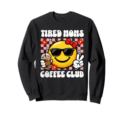 Tired Moms Coffee Club Happy Peace �T���O���X ���g�� �O���t�B�b�N �g���[�i�[