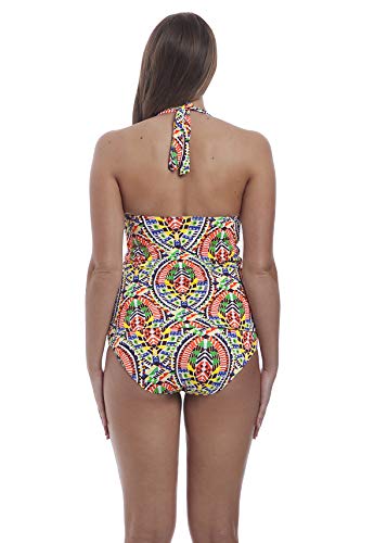 Freya Women's Culture Jam Underwire Halter Tankini Swim Top AS6812, Multi, 34G3
