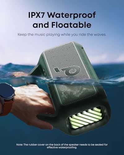 Image of Soundcore Boom 2 Outdoor Speaker, 80W, Subwoofer, BassUp 2.0, 24H Playtime, IPX7 Waterproof, Floatable, RGB Lights, USB-C, Custom EQ, Bluetooth 5.3, Portable for Outdoors, Camping, Beach (Renewed)