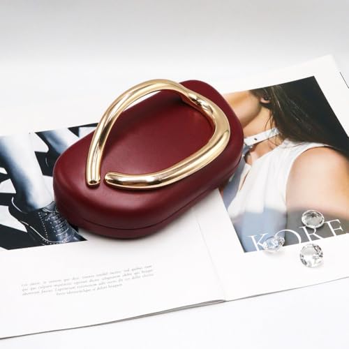 Image of Acrylic Clutch Purse for Women Classic Round Acrylic Evening Handbag Vintage Metal Handlebars Bag for Wedding Party Prom