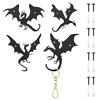 Otoolling 4 Pcs Dragon Wall Hooks Decorative Rustic Cast Iron Dragon Wall Mount Hanger Heavy Duty Shelf Bracket Modern Coat Rack Fantasy Home Decor for Hanging Clothes Coats Bags Hats Towels