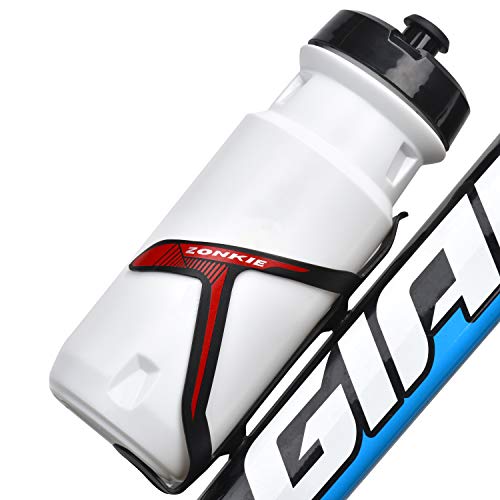 zonkie Bicycle Water Bottle Cages, Basic MTB Bike Bicycle Aluminum Alloy Lightweight Water Bottle Holder Cages, Road - Image 4