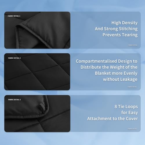 Topcee Weighted Blanket for Adults (20 lbs, 60" x 80") Queen Size Soft Cooling Heavy Blanket Sleeping, Apply to 190-210 lbs Body, Thick Breathable Blanket with Glass Bead, Easy Care
