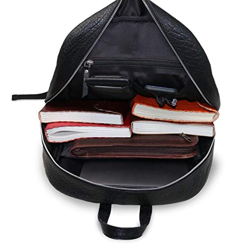 18-Black-Genuine-Leather-Laptop-Backpack-Water-Resistant-Casual-office-work-professional-College-Bookbag-Comfortable-Lightweight-Travel-Rucksack-Men