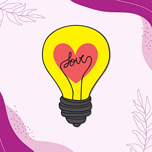 Image of Bhai Please Love Light Bulb Theme Wooden Fridge Magnet - Couple Gift