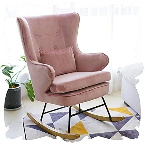 LIXIONG Outdoor Garden Relax Rocking Chair Indoor Lounge Chair High Back Armchairs Upholstered Recliners Balcony Living Room Decor Furniture Cover