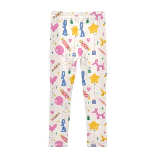 Inflatable Party Girls Leggings,Workout Leggings for Girls Toddler Athletic Legging Size for 3-10T2