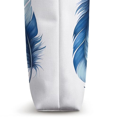 Bolsa Tote Azul con versículo bíblico Salmo 91:11 miniatura 3