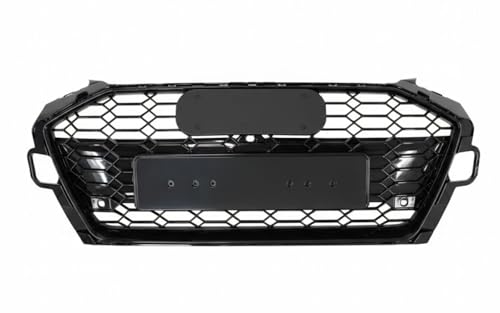 Calandre RS4 style Audi A4 B9.5 2019-2023 grille nid d'abeille noir brillant et logo