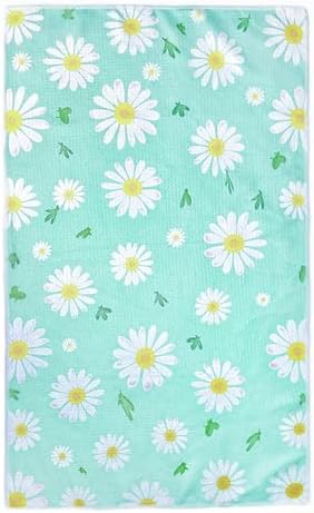 18” x 30” Highly Absorbent Kitchen Towels, Quick Dry Microfiber Tea Towel, Dish Towels for Kitchen Drying, Ultra Soft Premium Hand Towels (Light Green Flowers)