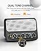 Mini Guitar Amp,LEKATO 10W Portable Electric Guitar Amplifier with Clean & Overdrive Channel,Reverb,Bluetooth Small Guitar Amp for Practice (Black-White)