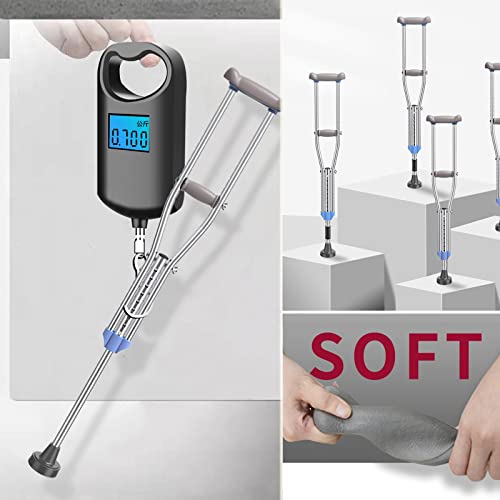 Stampella per avambraccio in alluminio per adulti (2 unità), impugnatura comoda, per camminare per lesioni o supporto chirurgico, stampella per gomito ergonomica regolabile in altezza con perline ri