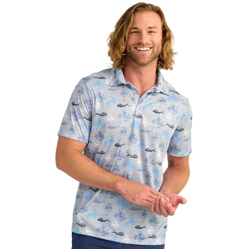 Polo HUK Pursuit KC Scott marine S pour homme à manches courtes