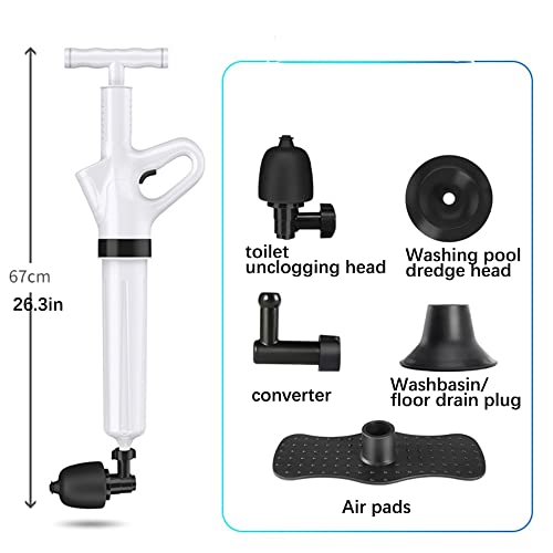 EndyAk Ontstoppen met gemak! Hogedrukafvoerontstopper en plunjerset: 4-in-1 luchtverstoppingsverwijderaar met verwisselbare koppen - Image 5