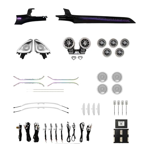 2021-2022 Mercedes-Benz EQS-Class & S-Class Calibration of Ambient Lighting 5 LED Interior Ambient Lighting Kit for Mercedes Benz C Class W205 2015-2021 RGB Multi-Color Interior Light (Galaxy 8 Set)