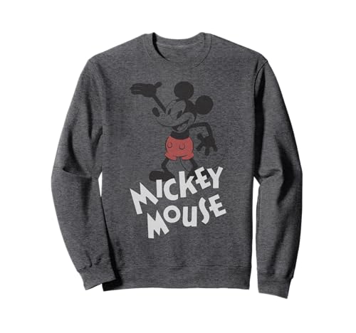 Sweatshirt Disney Mickey Mouse vintage pull rétro col rond vêtements de mode