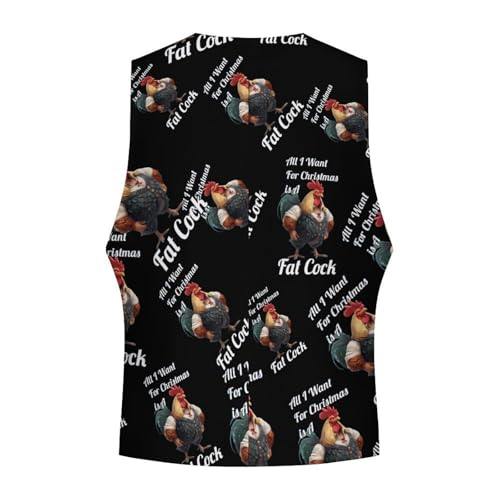 I Want Fat Cock Novelty Men's Suit Vest Funny Formal Dress Vests Business Waistcoat4