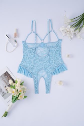 Image of Avidlove Women One Piece Lingerie Sexy Lace Babydoll Mini Bodysuit