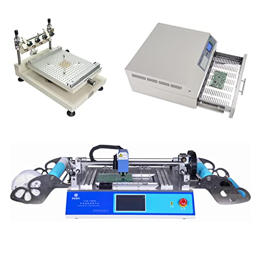 Small PCB Assembly Line: CHMT48VB SMT Pick and Place Machine, 3040 Stencil Printer, T962A Plus Reflow Oven, PCB Making Machine