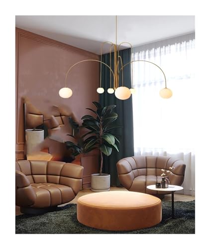 Lámpara sputnik minimalista con brazos metálicos de diseño puro 3