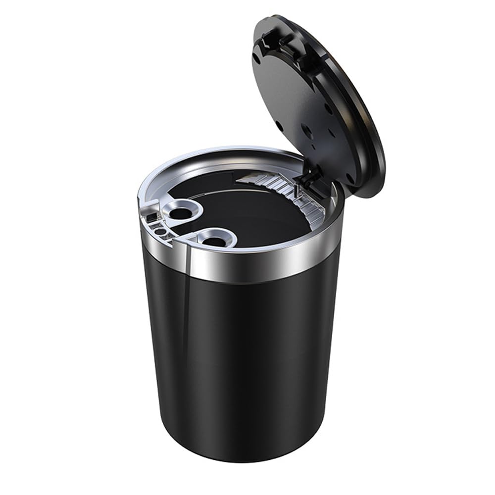 QIZUN Car Ashtray for SWM G05 G01 Swm X3 X7 EROE X2 G03F, Portable Vehicle Ash Cup with Lid for Cup Holder, Odour-Resistant Metal Auto Accessory