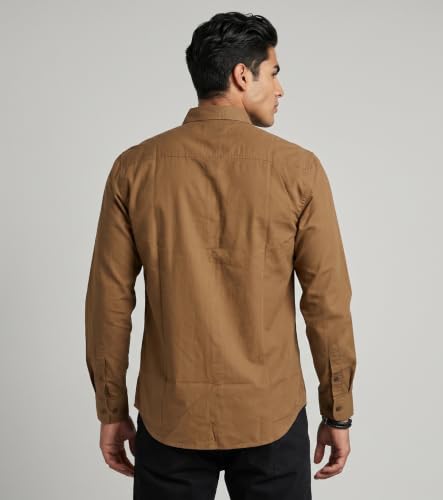 Image of Amazon Brand - INKAST Men Solid Cotton Shirt | Casual Wear | Basic Essential Plain Everyday & Office Wear | Full Sleeve | Regular Fit