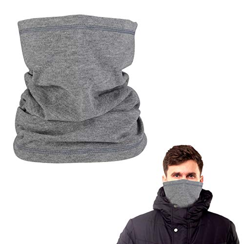 Winter Neck Gaiter Warmer Half Face Mask, Soft Windproof Face Cover Balaclava for Cold Weather Cycling Ski Outdoor (Grey)