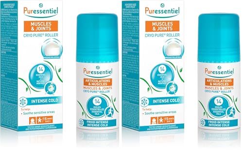 Puressentiel - Articulaciones y Músculos - Roller Cryo Pure - Efecto frío intenso, rápido y duradero - Dolores inflamatorios agudos - 75 ml (Paquete de 2)