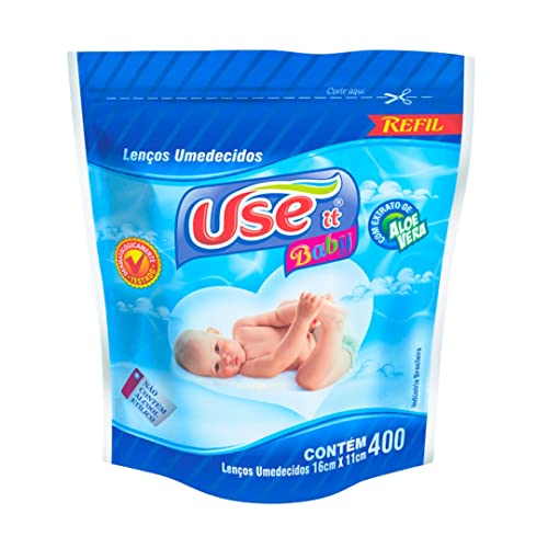 Kit 6 Pacotes Lenços Umedecidos Infantil Refil Balde Use It Baby
