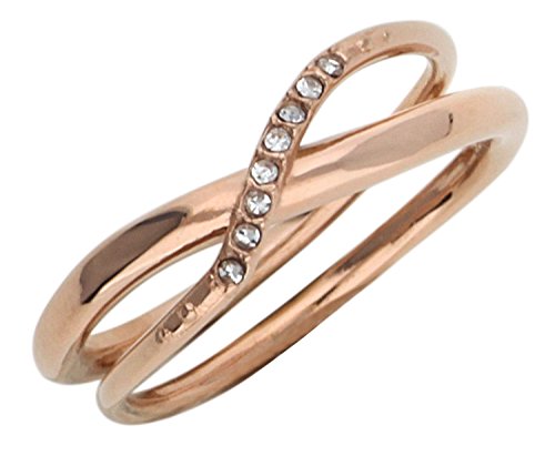 Preisvergleich Produktbild Fossil Damen-Ring Edelstahl Zirkonia weiß Gr. 57 (18.1) -JF02255791