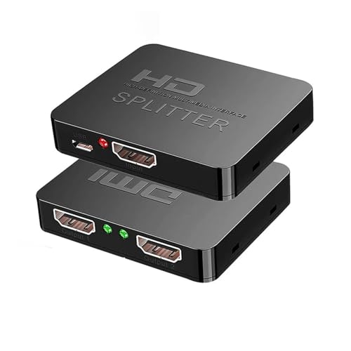 4K対応 1x2 スプリッター スイッチ 1入力2出力 ビデオ分配器 アンプ デュアルディスプレイモニター ノートパソコン PC セットアップアクセサリ