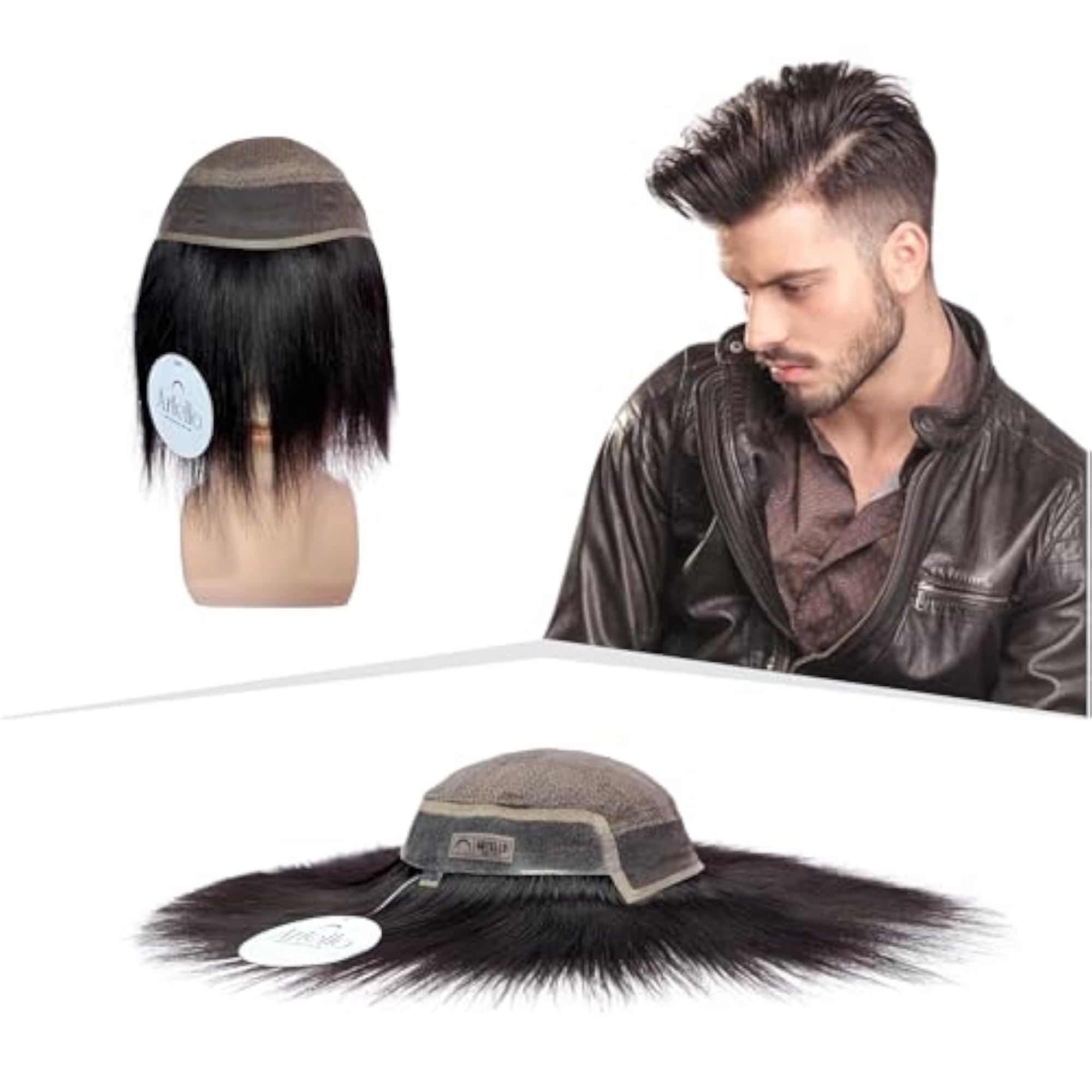 Men's Real Mirage Front Lace Hair Patch, Skin Base