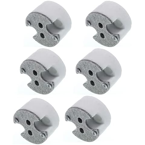 6 Pack of TWDRTDD MR16 Ceramic Lamp Holders Cover