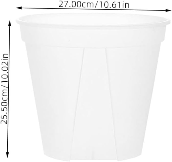 Kisangel 4PCS Plastic Nursery Pots for Gardening 1 Gallon Round Orchid Containers Drainage for Flowers and Plants for Home and Outdoor Gardening
